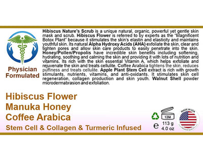 Hibiscus Nature's Scrub - Radiant Glowing Skin Mask & Scrub