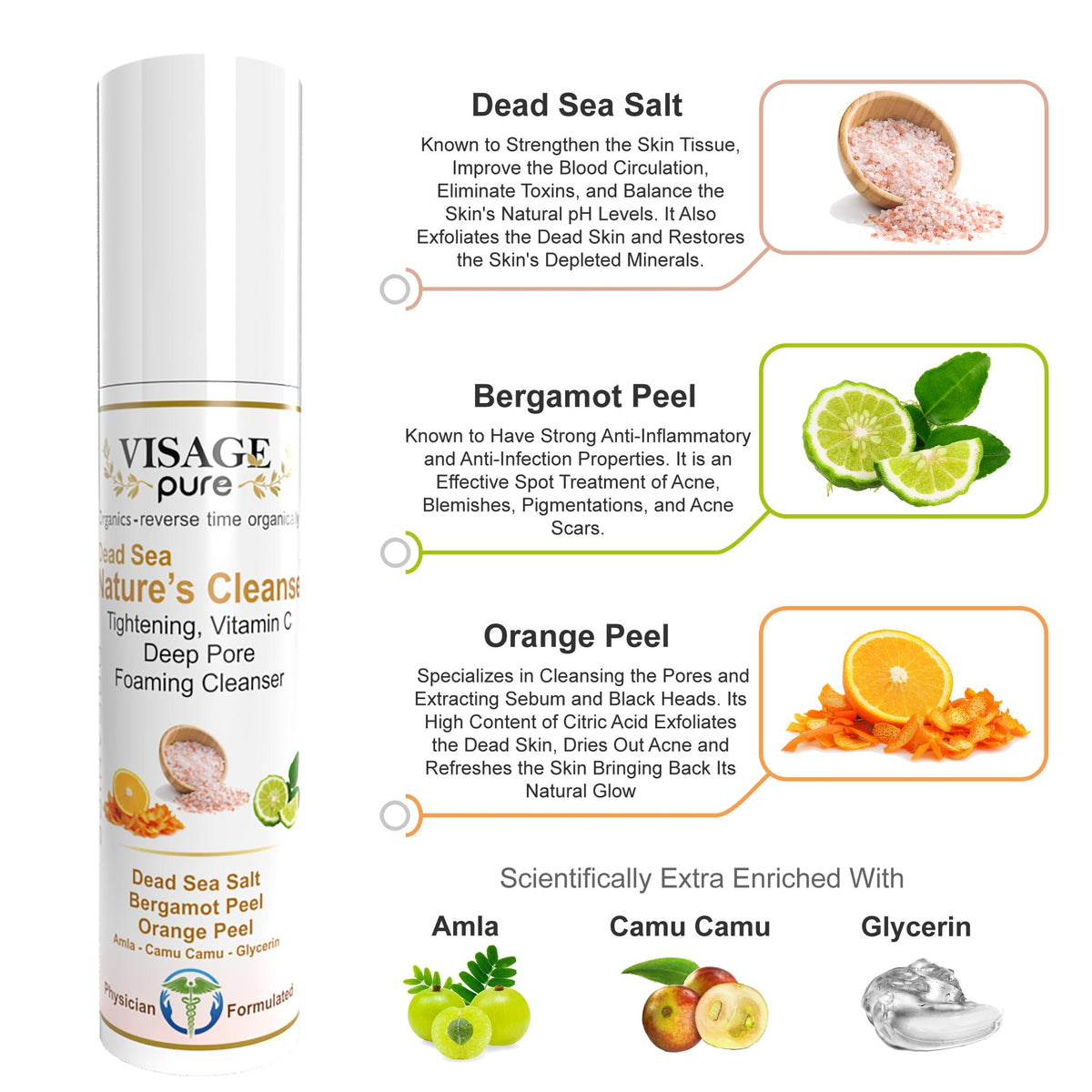 Dead Sea Nature's Cleanse Foaming Cleanser Info