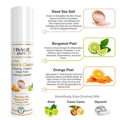 Dead Sea Nature's Cleanse Foaming Cleanser Info